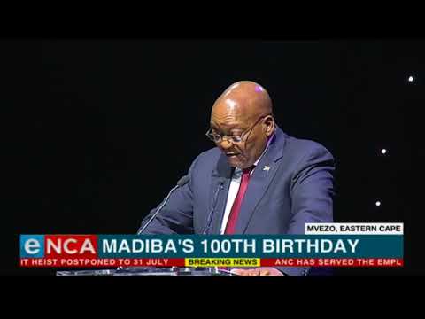 Former president Jacob Zuma addresses Mandela Day celebrations