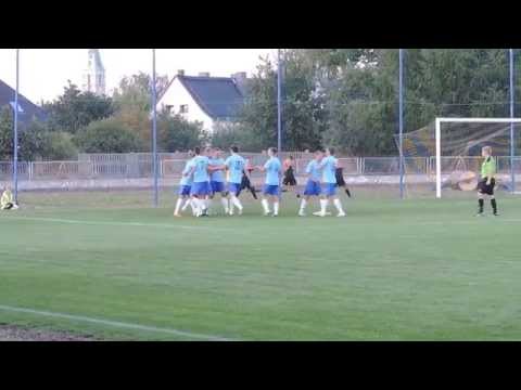 OKS Olesno - Sparta Paczków 1-2. Bramka Michała Bieniasa na 1-0