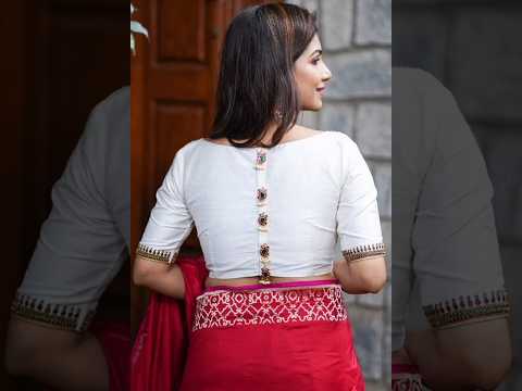 Boat neck blouse design 👌🔥 #shorts #blousedesign #boatneckdesign