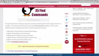 Linux - File find 1: locate,  find