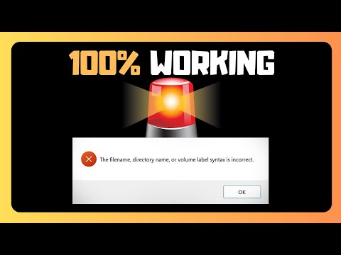 EASY FIX For The Filename Directory Name Or Volume Label Syntax Is Incorrect In Windows 11