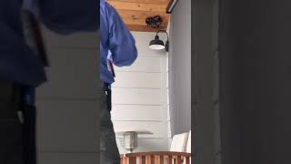 Removing Large Red Wasp Nest