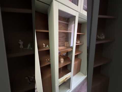 Раздвижная библиотека из МДФ и ЛДСП