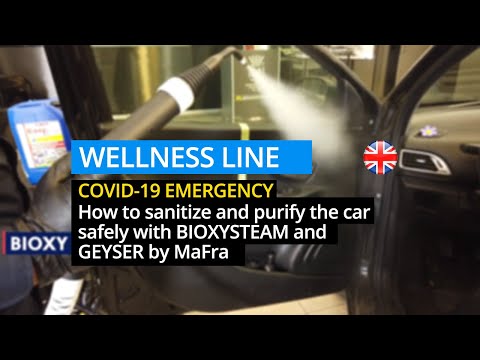 How to purify the car safely with BIOXYSTEAM Decontaminant for environmental remediation with GEYSER