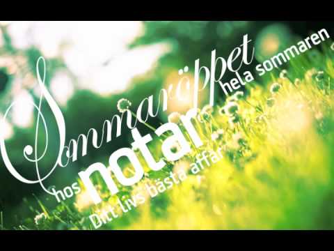 Notar Fastighetsmäklare, Radioreklam - Notar har sommaröppet.