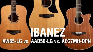 Video thumbnail for Ibanez AW65-LG vs. AAD50-LG vs. AEG7MH-OPN by Public Peace