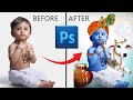 Baby photo editing Photoshop tutorial | lord Krishna concept Photo editing | manipulation tutorial.