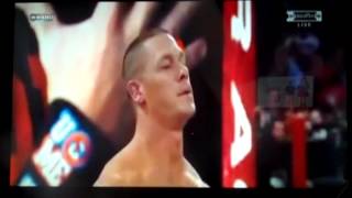 WWE THE ROCK AND JOHN CEAN VS MIZ R-TURTH