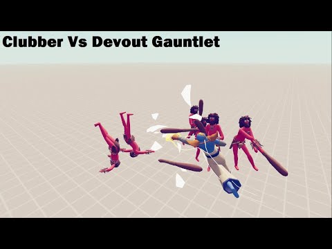 Totally Accurate Battle Simulator 100 Clubber Vs 30 Devout Gauntlet TABS