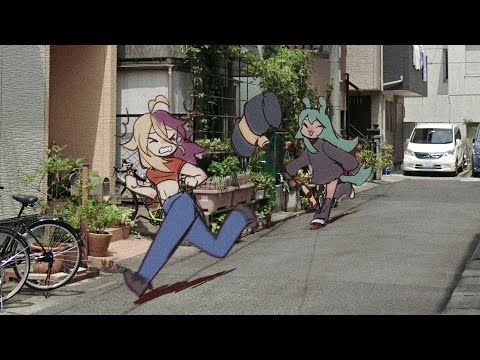 Video thumbnail for depressed hermit girl touches grass.