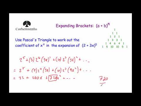 Expanding Brackets using Pascal's Triangle