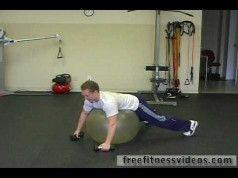 FreeFitnessVideos.com: Swiss Ball Prone Shoulder Press