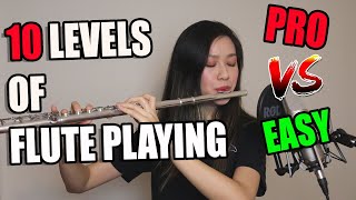 10 LEVELS OF FLUTE PLAYING (Noob VS Pro)
