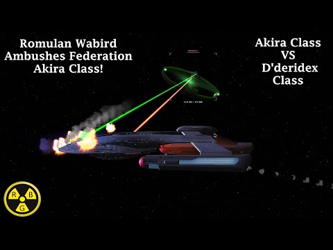 Akira Class VS Romulan D'deridex Warbird | AMBUSH! | Star Trek Ship Battle | Bridge Commander |