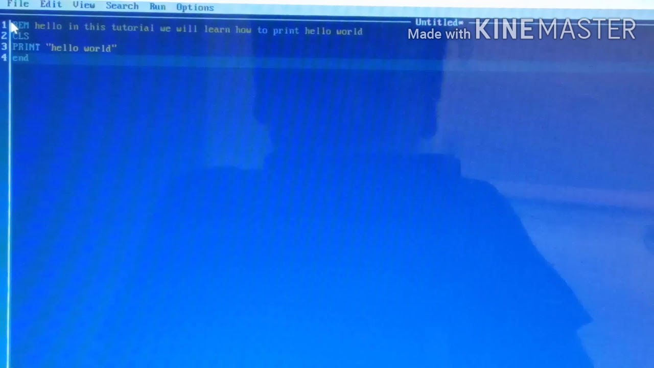 How to print hello world using qbasic