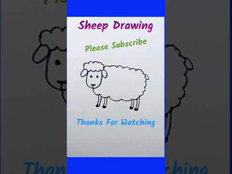 Sheep Drawing । How to Draw Sheep । baa baa black sheep #shorts