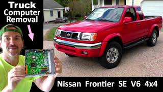 Nissan Frontier ECM Computer REMOVAL and INSPECTION how to remove the engine control module car ECU