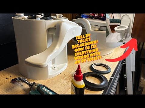 Full RV Toilet Breakdown | How to Fix, Replace and Repair a Thetford RV Toilet + Pex B water line