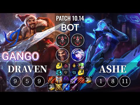 CGA Gango Draven vs Ashe Bot - KR Patch 10.14