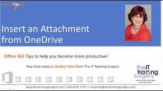 Insert an email attachment from OneDrive on the Web