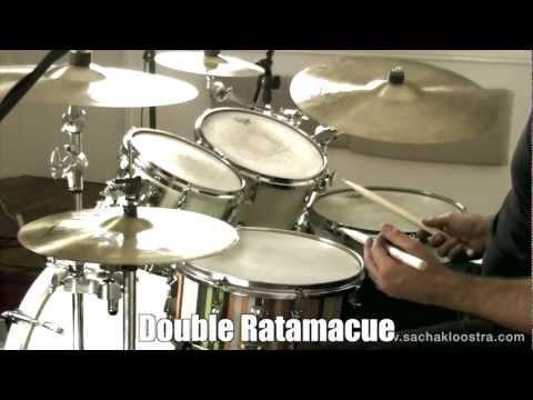 Double Ratamacue Drum Rudiment On Snare & Drum Kit