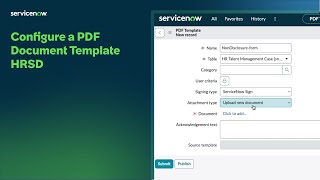 Configure a PDF document template