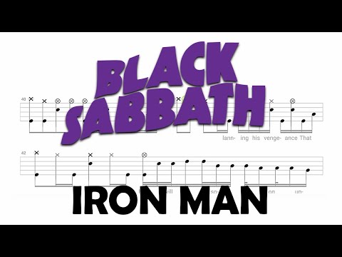 Black Sabbath - Iron Man (🔴 Drum Notation | Tutorial) @chamisdrums Bass Tabs on @ChamisBass