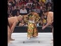 Big Show attempts to overpower sumo champion Akebono at