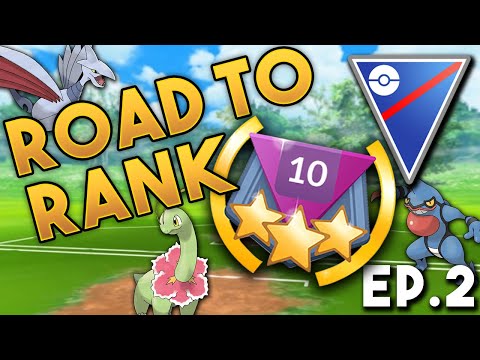 ROAD TO RANK 10 IN GO BATTLE LEAGUE! Meganium, Skarmory & Toxicroak Line! - Ep. #2 - Pokemon GO PvP