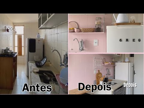 Transformação incrível de cozinha gastando pouco DIY Ideias para Decorar por Casa da Cai