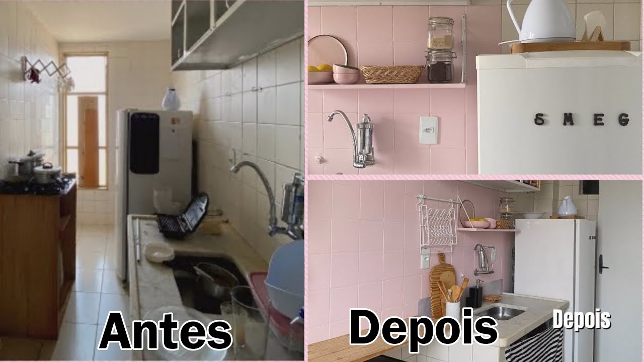 Transformação incrível de cozinha gastando pouco DIY Ideias para Decorar por Casa da Cai