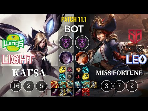 JAG Light Kai'Sa vs SB Leo Miss Fortune Bot - KR Patch 11.1