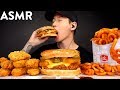 ASMR SPICY CHEESY CHICKEN SANDWICH JALAPENO POPPERS MUKBANG No Talking EATING SOUNDS
