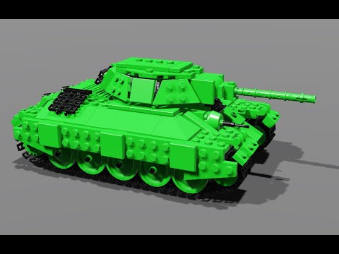Танк Т-34Э из ЛЕГО (Инструкция по сборке)