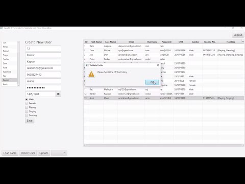JavaFX 8 Tutorial 41 - Validate and Clear CheckBox