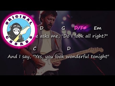 Eric Clapton - Wonderful Tonight  - Chords & Lyrics
