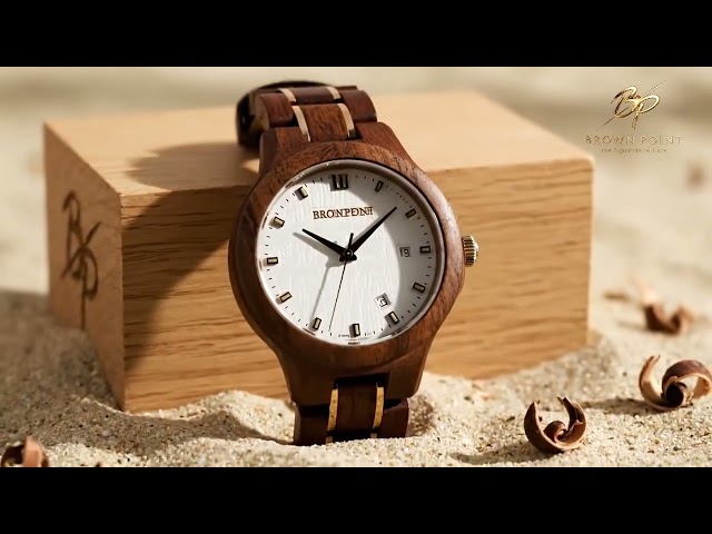 ساعة خشبية نسائية