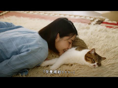 声優・津田健次郎、松本若菜の飼い猫になる!? カロリーメイト リキッド新TVCM『吾輩は栄養である・春』篇