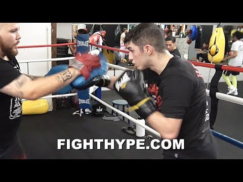 "FASTEST WHITE BOY" RESHAT MATI LETS HANDS FLY; LIGHTS UP THE MITTS & DOUBLE END BAG