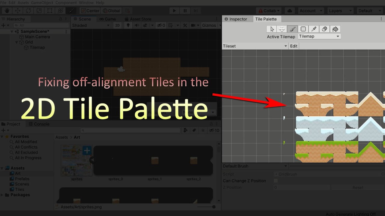How to fix misaligned Tiles in Unity's 2D Tile Palette