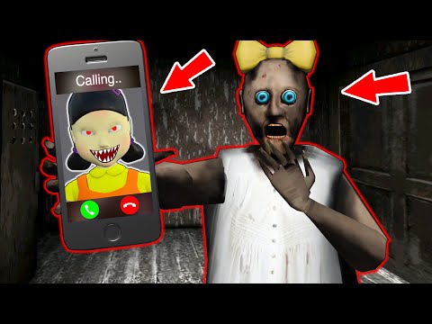 Granny vs Scary Squid Game vs phone call - funny horror school animation (111-120 part.)