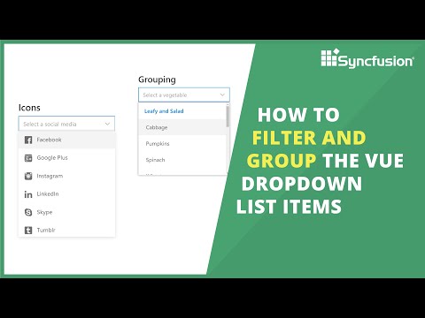 How to Group and Filter the Vue Dropdown List Items