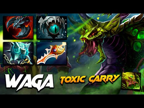 Waga Venomancer Super Toxic Carry - Dota 2 Pro Gameplay [Watch & Learn]