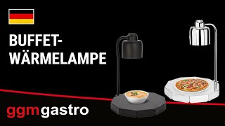 Lampe chauffante infrarouge de buffet – 250 watts – ronde – Noir
