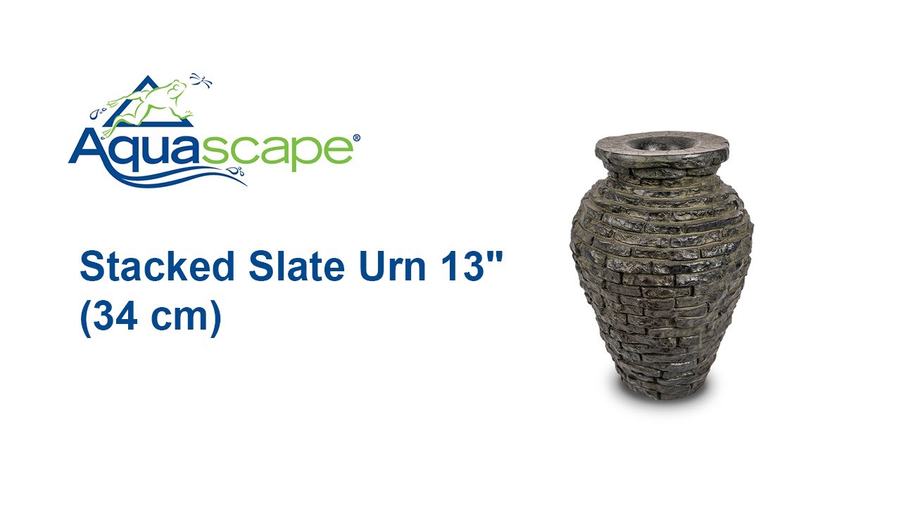 Add the Aquascape Mini Stacked Slate Urn to Your Landscape
