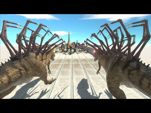 Escape from ALIEN CARCHARODONTOSAURUS DUO - Animal Revolt Battle Simulator ARBS