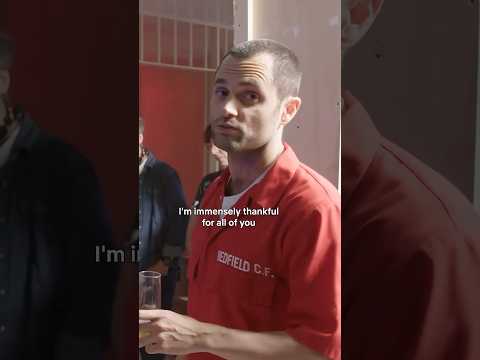 Penn Badgley address the YOU crew after filming his final scene as Joe Goldberg. #netflix