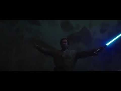 Obi Wan Kenobi force pushes Vader and throws him rocks like a boss