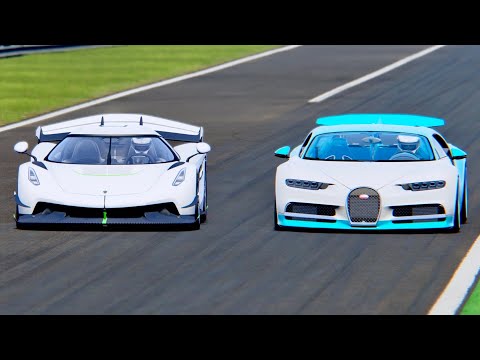 Koenigsegg Jesko vs Bugatti Chiron - Monza