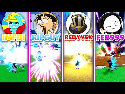 I Used YouTubers MAIN BUILDS To Bounty Hunt With In Blox Fruits!